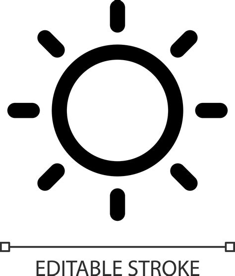 Sunny weather white linear ui icon. Clear sky. Summertime. Weather