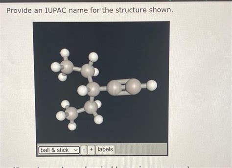 Solved Provide An Iupac Name For The Structure Chegg