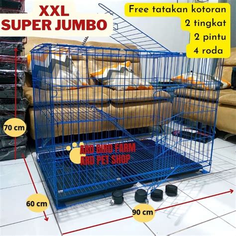 Jual Kandang Kucing Lipat Size XXL Super Jumbo Ukuran 90x60x70 Shopee