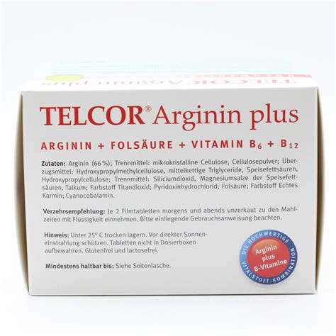 Telcor Arginin Plus Filmtabletten 240 Stück à 0 85 G Telcor Arginin