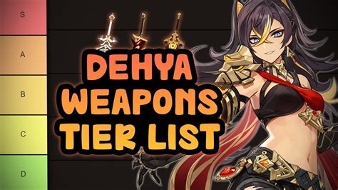 Dehya Weapons Tier List Claymores Genshin Impact Youtube