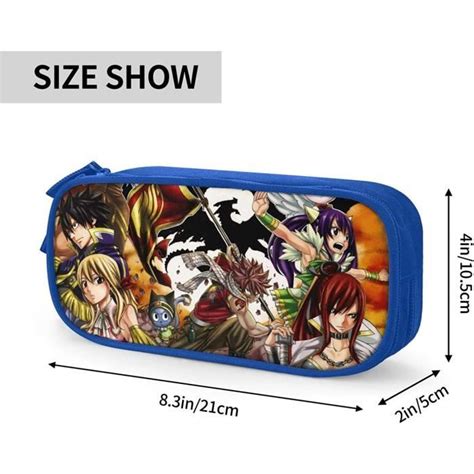 Fairy Tail Anime Trousse D Impression Personnalis E Bleu