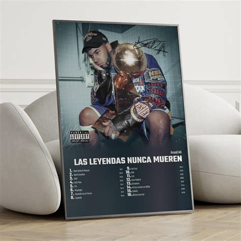 Anuel Aa Las Leyendas Nunca Mueren Album Cover Poster Wall Art Anuel