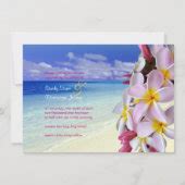 Pixdezines Pink Plumeria Beach Invitation Zazzle