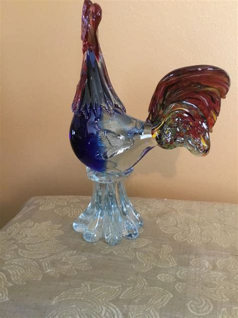 Coq En Verre De Murano Souffl La Main Etsy France