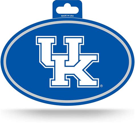 Adesivo Oval Ncaa Kentucky Wildcats Logotipo Da Equipe Colorida