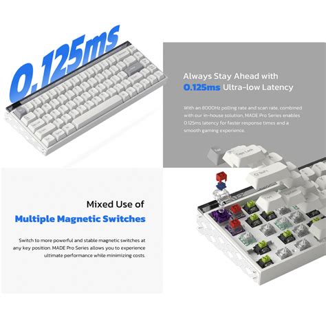 MelGeek Made Magnetic Switch Wired E Sports RGB Hot Swap Mechanical Keyboard Vibe Gaming