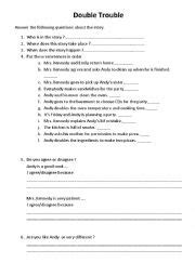 Double Trouble - ESL worksheet by Godskids