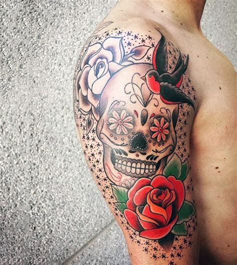 100 Stunning Sugar Skull Tattoo Designs For Men