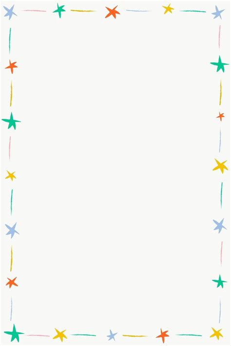 Cute Colorful Illustrated Star Frame Design Element Free Image By