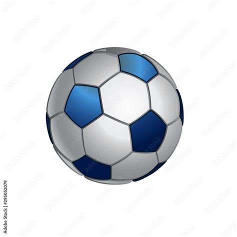 Soccer Ball Blue And White Cartoon Vector Image Stock Vector Adobe