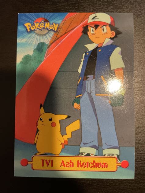 Mavin Pokemon Topps Card Tv Ash Ketchum Blue Logo