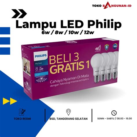 Jual Lampu Led Philips Paket Gratis Multipack Mycare Watt