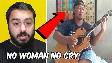 Alip Ba Ta No Woman No Cry Bob Marley Fingerstyle Cover REACTION