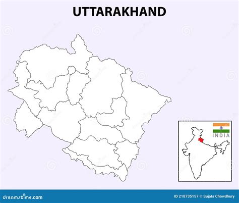 Jharkhand Map Showing State Boundary And District Boundary Of