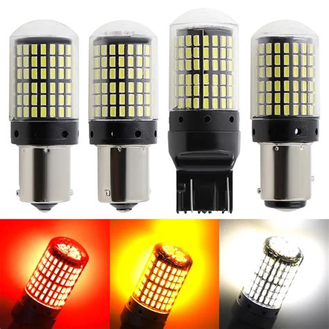 2Pcs LED 전구 1156 BA15S P21W BAU15S PY21W 7440 W21W P21 5W 1157 BAY15D