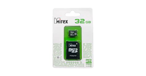 Карта памяти microSDHC 32GB Mirex Class 10 (SD адаптер) в ALTPRICE.RU