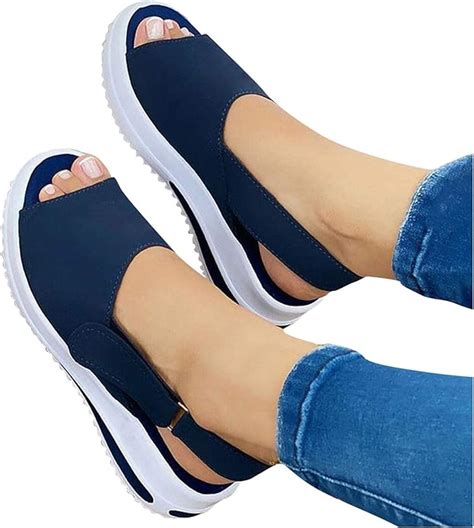 Frauen Sandalen Sommer Offene Schuhe Bequeme Sport Orthop Dische Dicker