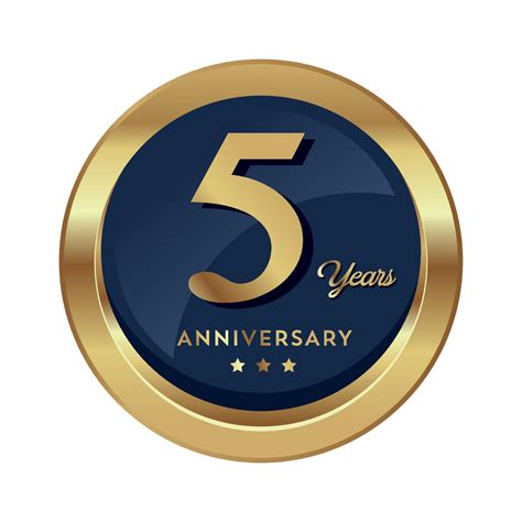 5th Anniversary Celebrating Text Company Business Background With