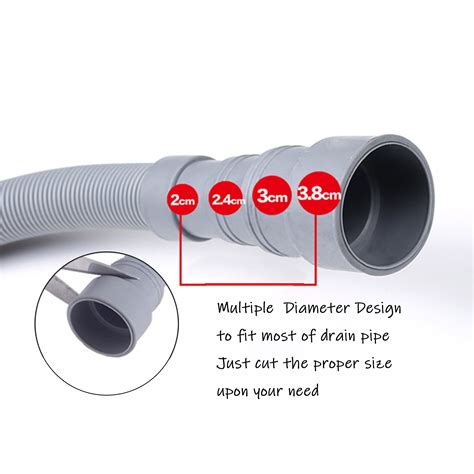 Snapklik.com : HLMOptimo 16 Feet Universal Washing Machine Drain Hose ...