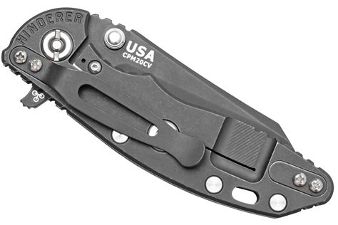 Rick Hinderer XM 18 3 Wharncliffe 20CV Battle Black DLC Black G10