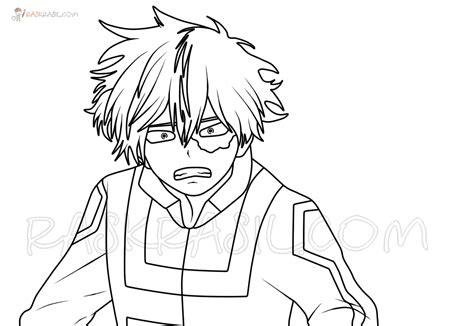 Dibujo De Shoto Todoroki My Hero Academia Para Colorear Dibujos Para