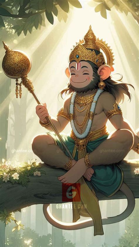 Cutest Lord Hanuman Phone Wallpaper Ghantee