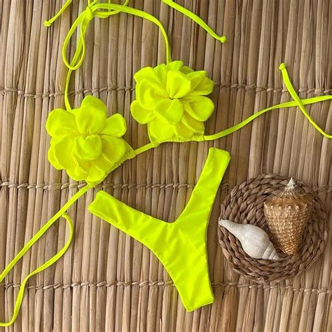 Floral Micro Zaful Sunflower Bikini Sexy Brazilian Swimwear For Women