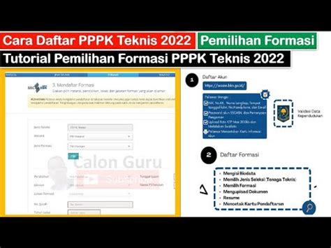 LIVE Cara Daftar PPPK Teknis 2022 Cara Memilih Formasi PPPK Tenaga