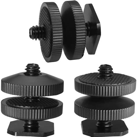 Buy Inch Hot Shoe Mount Adapter Luorng Pcs Inch Dual Nuts