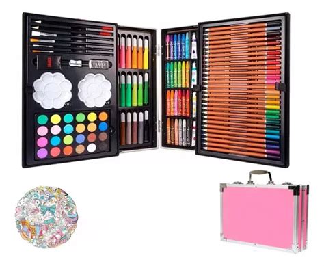 Set De Arte Malet N Pz Colores Plumones Acuarelas Mercadolibre