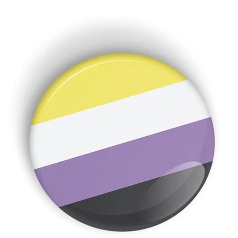 Non Binary Pride Flag Pin Badge Button Or Magnet Orgullo Bandera Botón