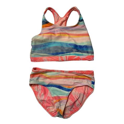 Athleta Swim Athleta Wave Break Reversible Small Girls Bikini