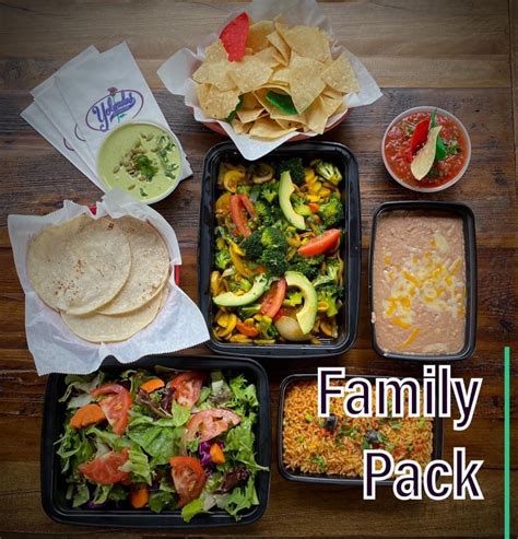 Family Pack Meals To Go menu - Yolanda's Mexican Cafe