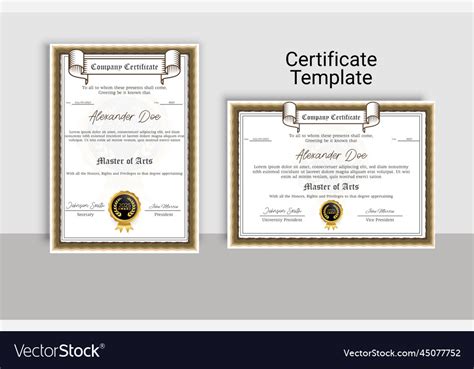 Certificate design Royalty Free Vector Image - VectorStock