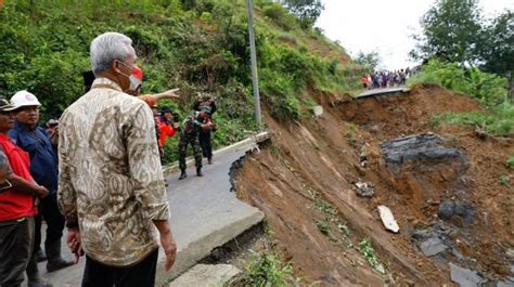 Ganjar Gerak Cepat Perbaiki Jalur Alternatif Banyumas Brebes Yang Putus