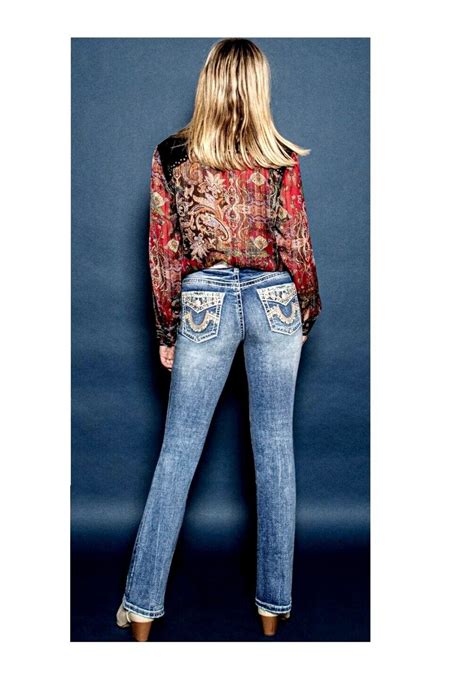 Sexy Couture Womens Rhinestone Mid Rise Bootcut Blue Denim Jeans Stretch 1 17 Ebay