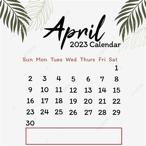 Calendar April Hd Transparent April Calendar April April