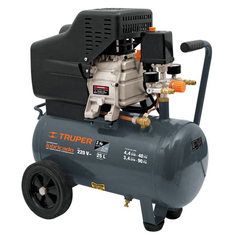 Compresor horizontal 25 L 3 Hp potencia máxima 220V Truper 19363