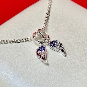 Sparkling Splitable Angel Wings Dangle Charmcharm For Pandora