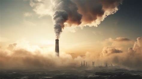 Free AI Image | Factory producing co2 pollution