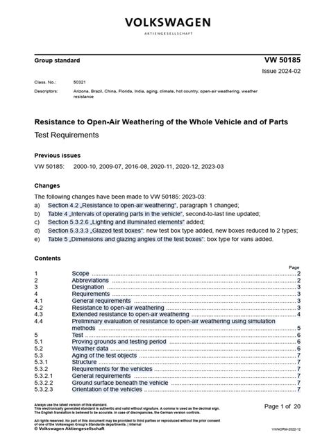 VW 50185 en | PDF | Trunk (Car) | Glasses