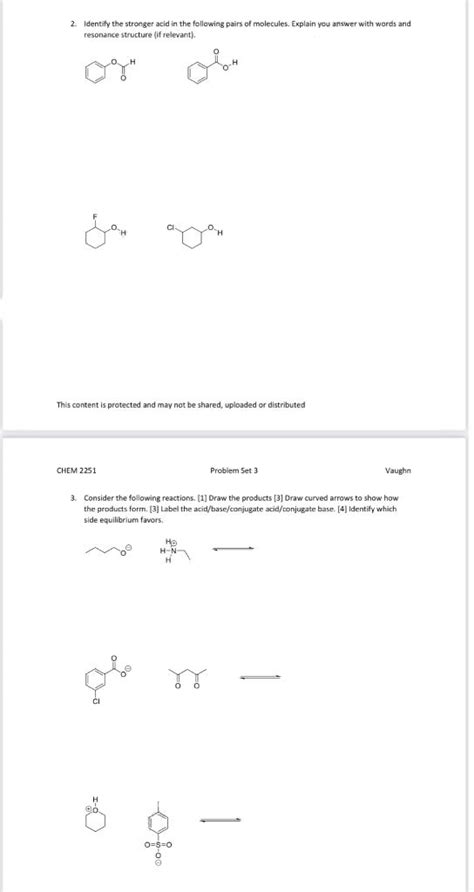 Solved 2 Identify The Stronger Acid In The Following Pairs Chegg