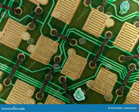 Green Circuit Board Components. Stock Image - Image of detail, pattern: 267670965