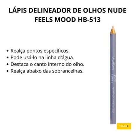 Lápiz delineador de ojos Nude Feels Mood Ruby Rose MercadoLibre