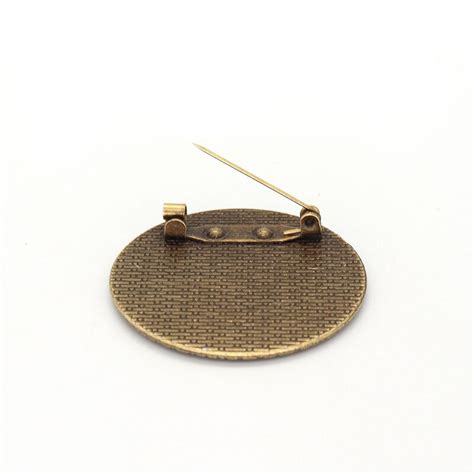 Pcs Alloy Mm Bezel Brooches Blank Cabochon Safety Brooch Etsy