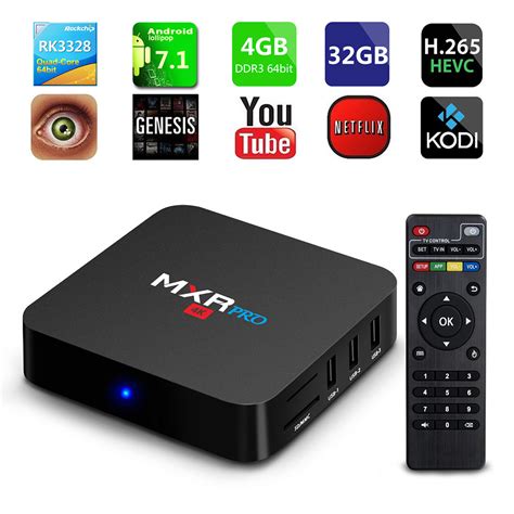 MXR PRO Android 7.1.1 RK3328 4K KODI TV BOX 4GB/32GB