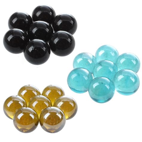 10 Pcs Marbles 16mm Glass Marbles Knicker Glass Balls Decoration Toy Dark Brown And Black And Light