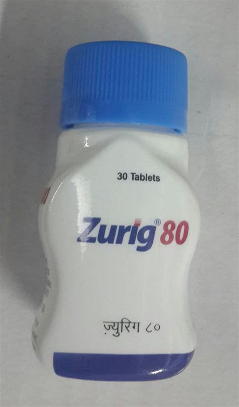 Febuxostat Tablet Zurig Tablets Packaging Type Bottle At Rs