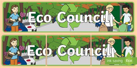 Banner For Eco School Display Boards Eco Council Twinkl